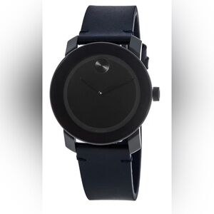 New Movado Bold Men’s Navy Band Black Dial 40 mm Watch 3600583